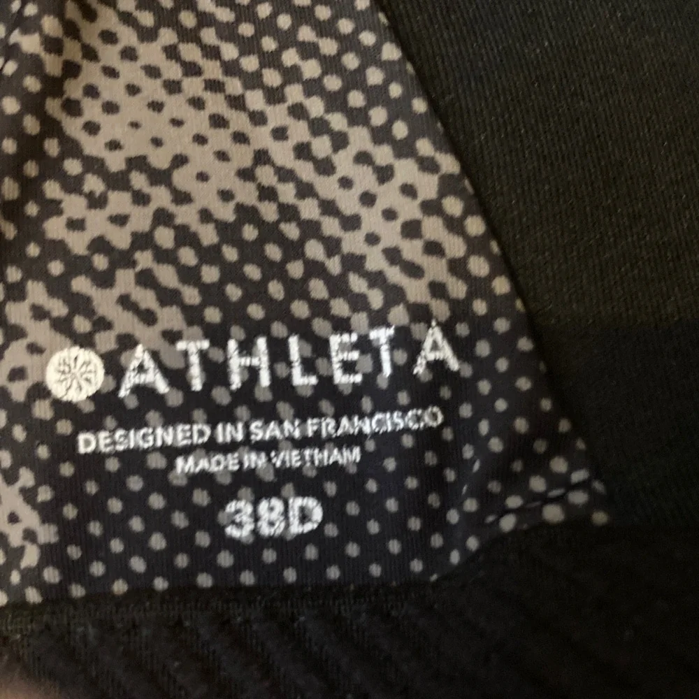 Athleta Black Tie-Dye Sports Bra